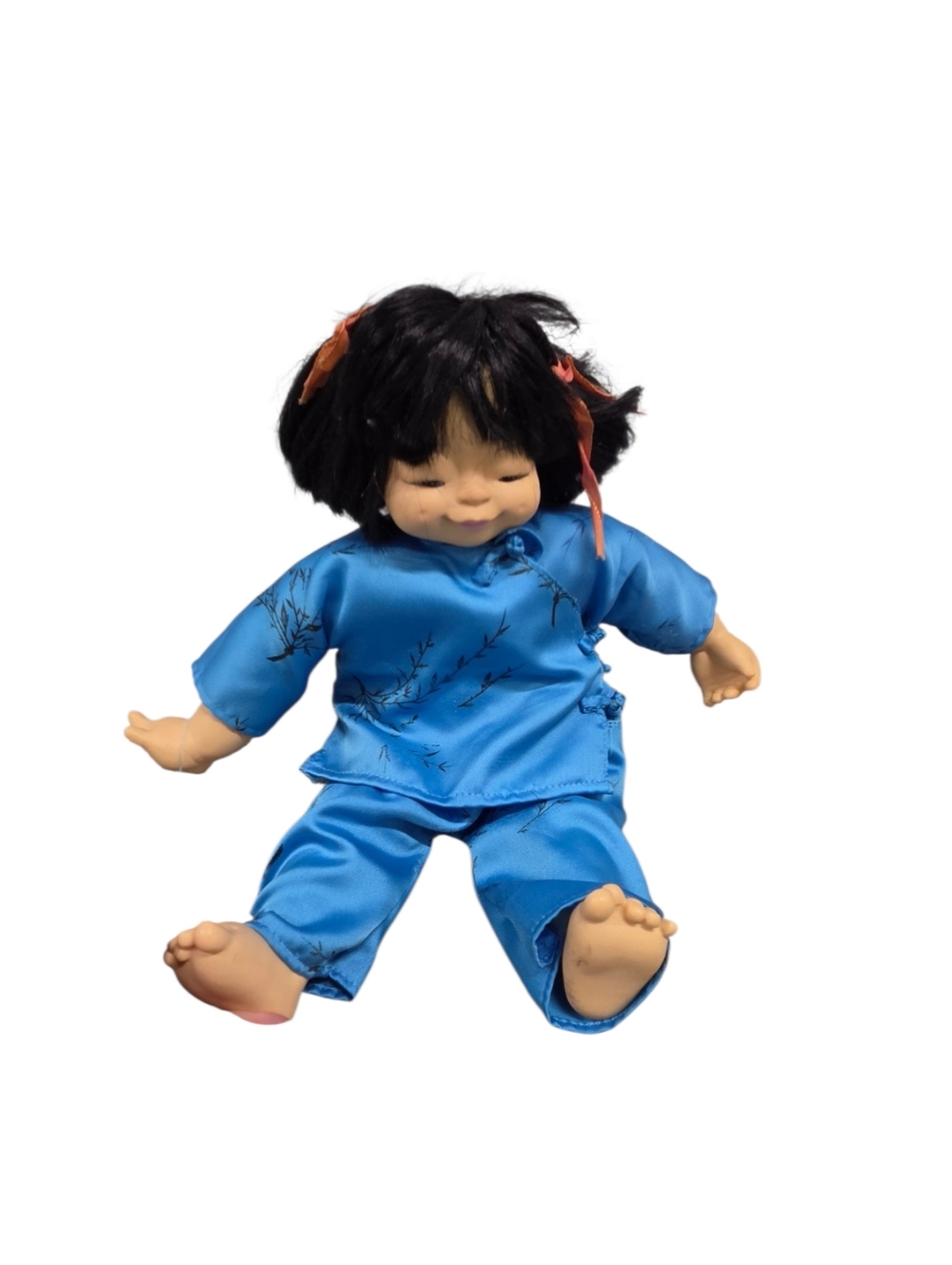 Vintage 1980s Goodwell Hong Kong Asian Soft Body Porcelain Baby Doll